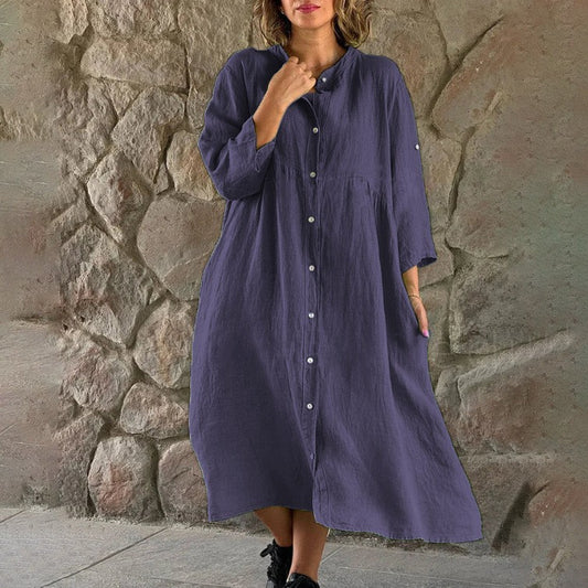 Long Summer Shirt Dress